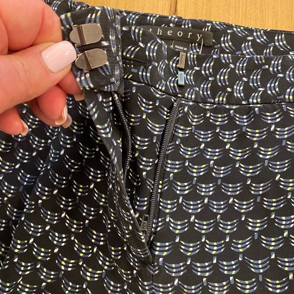 Theory women’s silk pants pockets, pleated black blue new without tag, size 30 - Picture 6 of 14